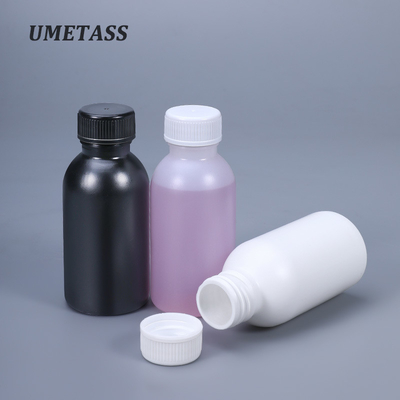 comprar Biodegradável HDPE garrafas de plástico redondas a granel para recipiente de vedação de líquidos químicos 100 ml Fabricação em linha