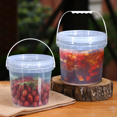 comprar Material PP de qualidade alimentar Balde de plástico de pescoço largo branco Fabricação em linha