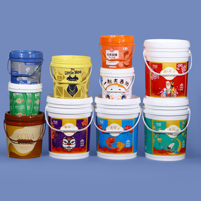 comprar 1L-20L balde de pintura plástica com tampa de vedação do punho e logotipo personalizado Fabricação em linha