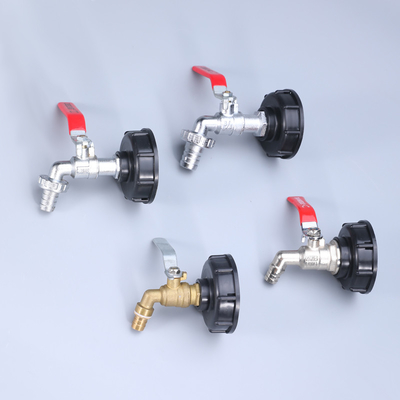 comprar Suporte personalizado OEM IBC Adaptador de tanque para casa jardim mangueira torneira de fio de latão bola bibcock Fabricação em linha