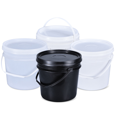 comprar Embalagem de alimentos 4L balde de tinta de plástico com tampa e alça Logotipo do cliente aceitável Fabricação em linha