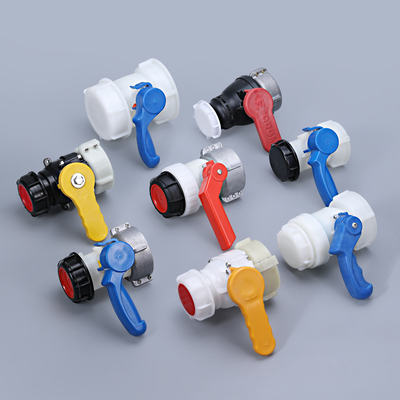 comprar IBC Tanque Tote Adaptador de tanque de drenagem de água com válvula de esferas de PP de fio grosso DN40 DN50 DN60 Fabricação em linha