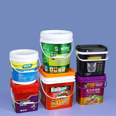 comprar Água 5 galões 20L quadrado plástico balde de tinta com alça de metal e tampa Prático Fabricação em linha
