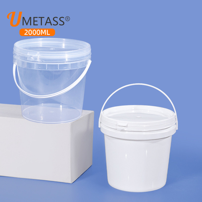comprar 2L recipiente de balde de plástico redondo para biscoitos de tinta e guloseimas Fabricação em linha