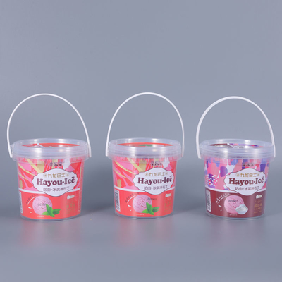 comprar Venda 2L Balde de plástico branco/preto/translúcido com cabo de tampa para lanches de qualidade alimentar Fabricação em linha