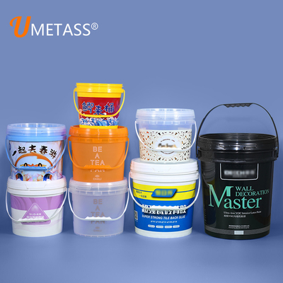 comprar Baldes de plástico de qualidade alimentar com tampas Capacidade de impressão de transferência de calor de tela de seda 1-26L Fabricação em linha