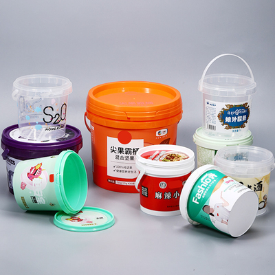 comprar Amostra Fornecida Grade Alimentar IML Customizado PP plástico balde de sorvete com manobra de tampa Fabricação em linha