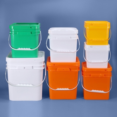 comprar Balde de bebidas reutilizável quadrado em granel de plástico 5 galões baldes com tampas Fabricação em linha