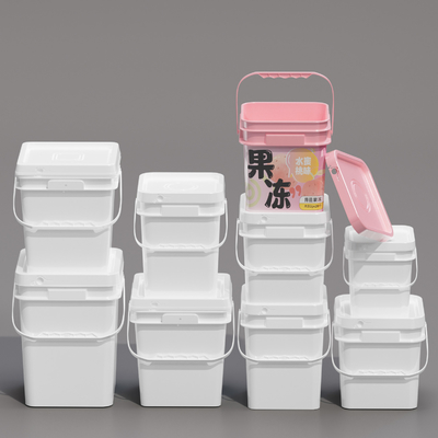 comprar Fábrica de venda por atacado de alimentos seguros IML personalizado fechado baldes de plástico quadrados vazios recipiente para embalagem de alimentos para animais de estimação Fabricação em linha