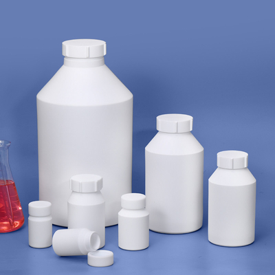 Garrafa de PTFE de plástico branco de boca larga para reagente de laboratório 50ML-20L
