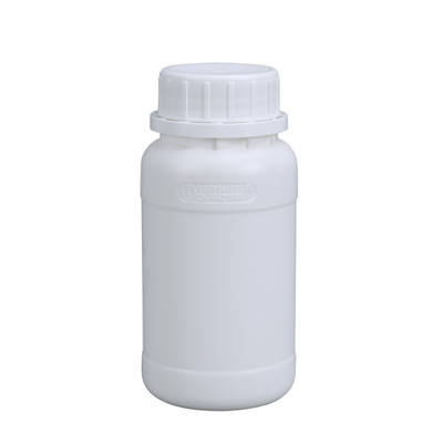 200 ml de frasco fluorado de plástico HDPE para solventes químicos orgânicos Opção de cor branca