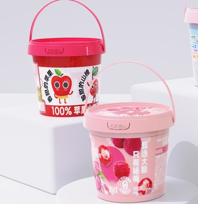 Capacidade personalizada Transparente branco IML LOGO 1L PP recipiente de plástico para alimentos e bebidas