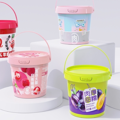 Capacidade Personalizado 500 ml Transparente branco PP recipiente de plástico para espalhar chocolate