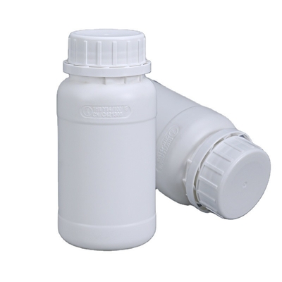 Garrafa redonda de 500 ml com tampa à prova de adulteração e material fluorado para serigrafia
