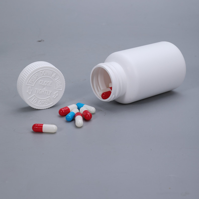 Botelha redonda industrial Vitamina cápsula Botelha de plástico com tampa de parafuso para medicina