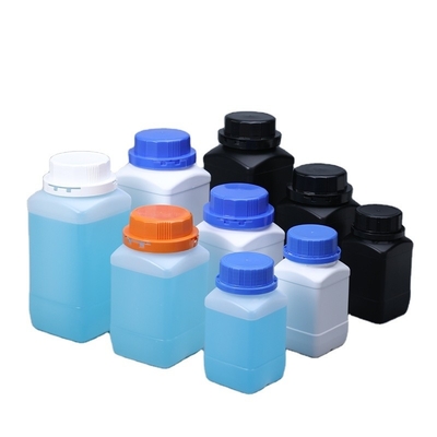 250 ml 500 ml 1000 ml Reagente de boca larga vazio Botão de plástico quadrado com tampa interna