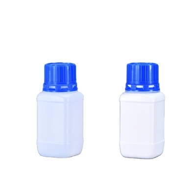 Botão de reagente de laboratório de plástico HDPE quadrado vazio 125 ml à prova de vazamento