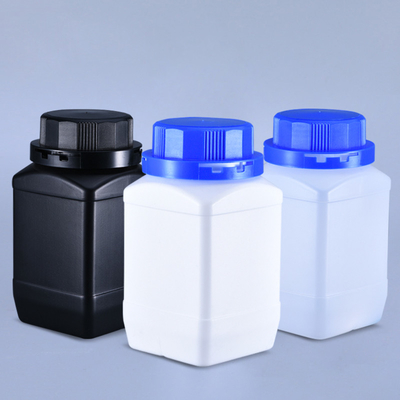 Experimento Químico 500ml Reagente de laboratório de forma quadrada PE garrafa com tampa de parafuso de plástico