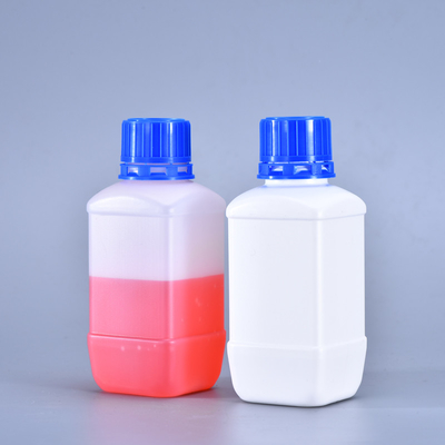 250 ml de garrafa de reagente químico reciclado branco quadrado garrafas de laboratório de plástico HDPE