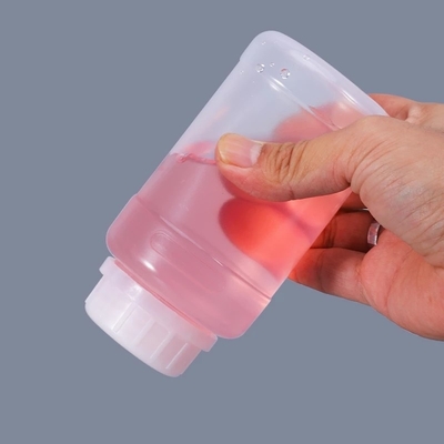 250 ml recipiente redondo de armazenamento de produtos químicos com vedação hermética e material de PP translúcido