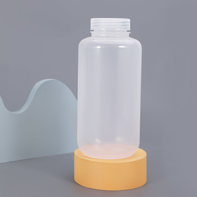 1 L de garrafas transparentes de plástico espesso com reagente químico de laboratório com tampa de parafuso