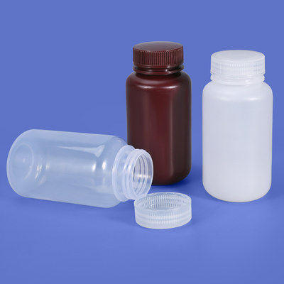 Garrafa de laboratório HDPE/PP de boca larga resistente a altas temperaturas com suporte personalizado