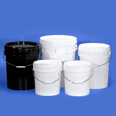 5 galões de plástico balde de tinta branca com tampa manobra transparente 20 litros balde barril