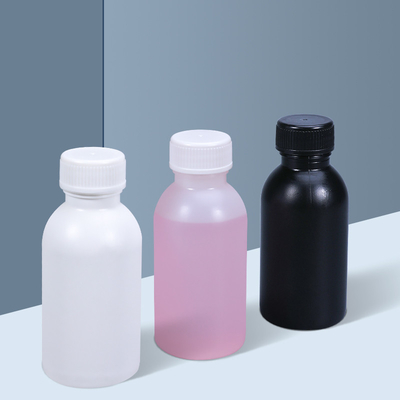 Garrafas de polietileno de alta densidade de plástico HDPE de boca pequena para embalagens de xarope