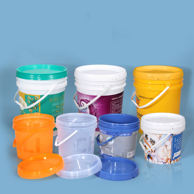 1L-50L balde de água redondo quadrado plástico vazio recipiente de balde de tinta com tampa de alça