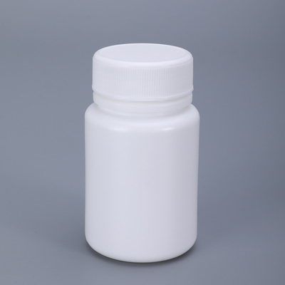 70 ml Capacidade Quadrada/ Botelha Redonda Recipiente de pílulas em plástico branco PE impermeável personalizado