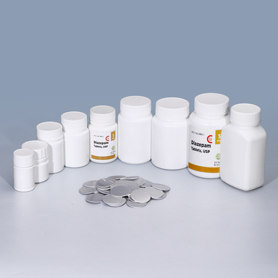 Garrafas de plástico HDPE com tampas brancas à prova de adulteração para cápsulas anti-corrosivo