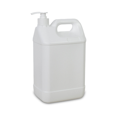Caneta de plástico Jerry para líquido de lavagem de mãos 1L 2L 3L 4L 5L 6L 10L Branco