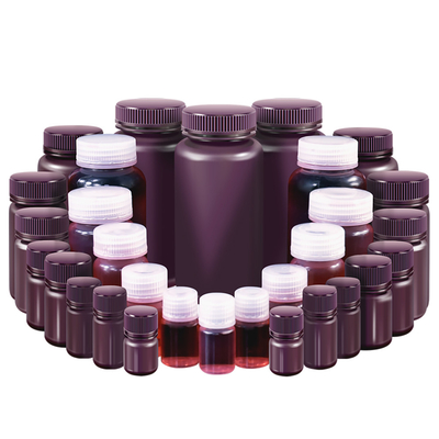 Garrafas plásticas de medicamentos em branco translúcidas Armazenamento vazio para cápsulas e líquidos de farmácia