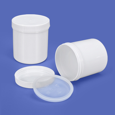 300 ml 400 ml 500 ml frascos de plástico branco com vedação de segurança interna e adesivos
