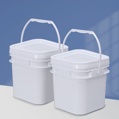 Armazenamento de Alimentos Brancos Classe Alimentar 5L Balde de Plástico Quadrado Rectangular Com Manopla de Cobertura