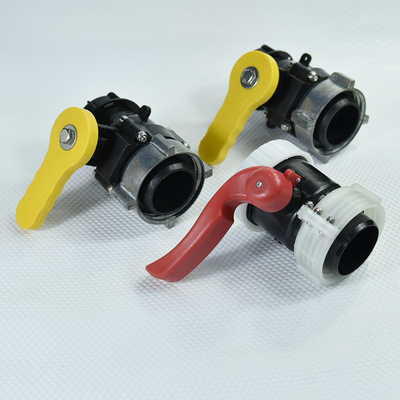 Tamanho 1 DN40 válvulas borboleta para IBC 1000 tanque de montagem DN40 DN50 DN80 bola de controlo