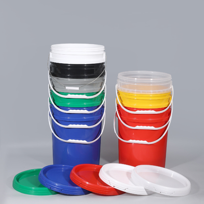 1-5L Capacidade de plástico Lavar balde brinquedos de areia Container com tampa de alça Logotipo personalizado