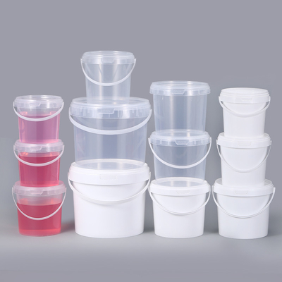 Água 900ml 1L 2L ISO9001SGS balde de plástico transparente com tampa para nozes iogurte doce doce