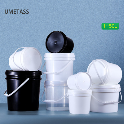 Balde de plástico Umetass aprovado pela ISO9001 para detergente de roupa líquido em várias cores