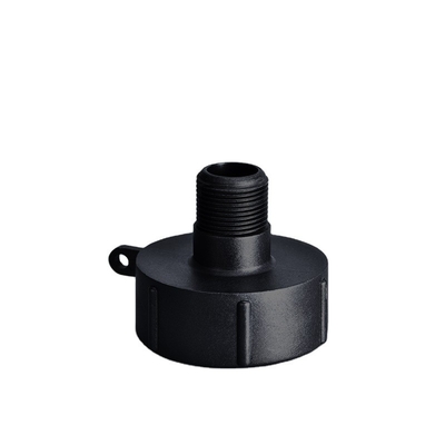Conector de adaptador de 1 polegada para instalação da válvula do tanque IBC e conexão preta durável
