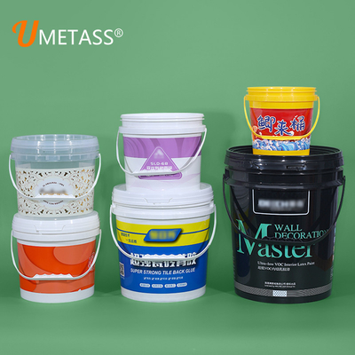 Amostra vazia 5Litre 10Litre 20Liter Pintura segura de grau alimentar Popcorn balde de plástico redondo