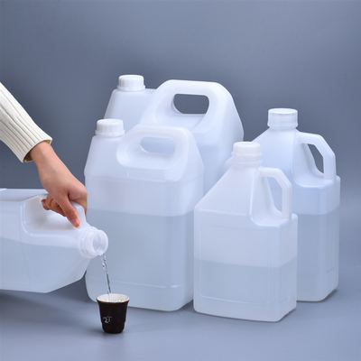 Barril de plástico de 5L para armazenamento de água álcool recipiente de óleo quadrado e grau de grau de alimentos