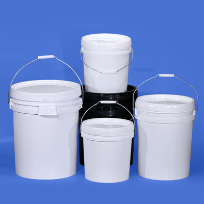 Impressão de tela de seda 1L-50L embalagem de balde de plástico balde de PP com tampa e alça de ferro