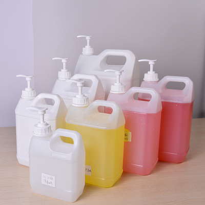 Caixa quadrada de plástico de HDPE para sabão chuveiro gel shampoo líquido 1L-5L bomba branca
