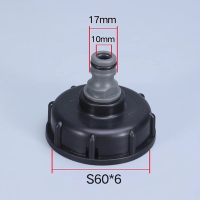 UMETASS S60x6 Fio grosso 1/2 polegada adaptador de tanque de tampa de torneira compatível com tanque IBC