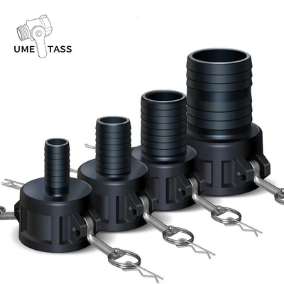 1 polegada 1,5 2 polegadas plástico mangueira acoplamento Custom 1000L IBC adaptador de válvula de tanque para mangueira de jardim