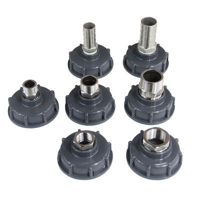 Adaptador de tanque IBC preto com S60X6 Thread para 1 