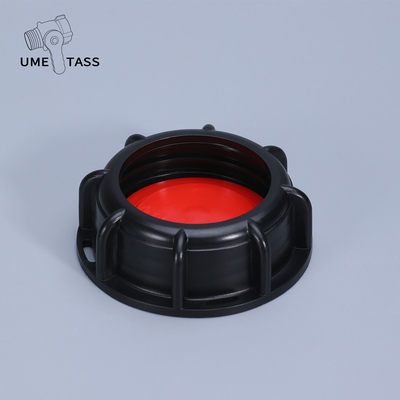 Adaptador de tampa de válvula do tanque IBC de 60 mm de plástico de fio fino com conexão de flange de PP e junta removível