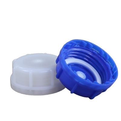 Fecho de cápsula seguro para logotipo personalizado tampas de garrafa de ventilação de 50 mm brancas em material HDPE