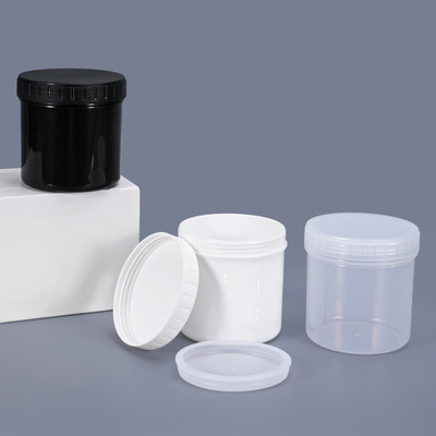 Frascos de plástico seguros para armazenamento de alimentos recipiente de creme com tampa de vedação 500 ml